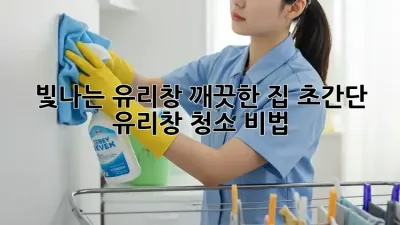 빛나는 유리창, 깨끗한 집: 초간단 유리창 청소 비법!